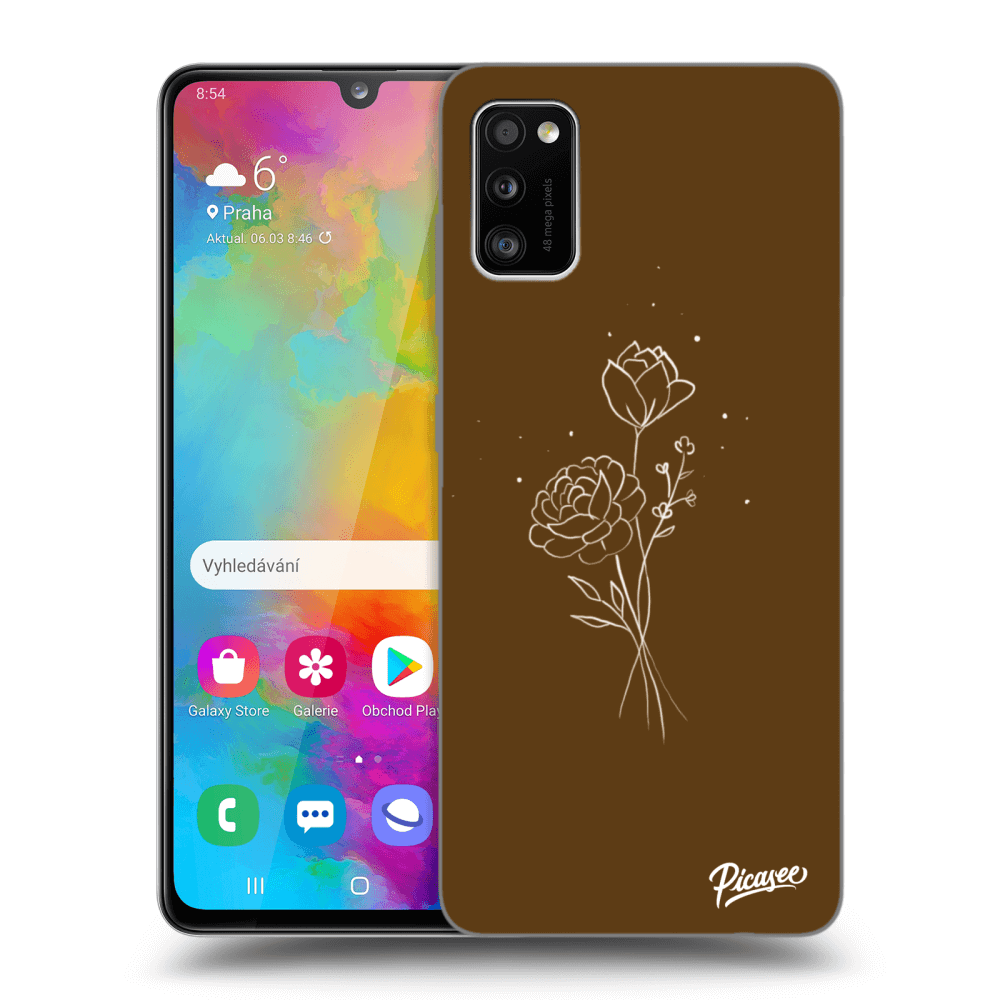 Picasee ULTIMATE CASE za Samsung Galaxy A41 A415F - Brown flowers
