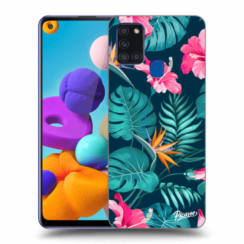 Picasee ULTIMATE CASE za Samsung Galaxy A21s - Pink Monstera