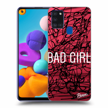 Picasee silikonski črni ovitek za Samsung Galaxy A21s - Bad girl