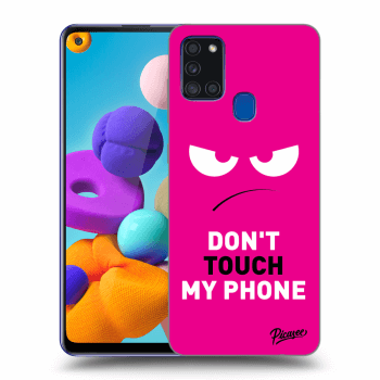 Ovitek za Samsung Galaxy A21s - Angry Eyes - Pink