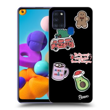 Ovitek za Samsung Galaxy A21s - Christmas Stickers