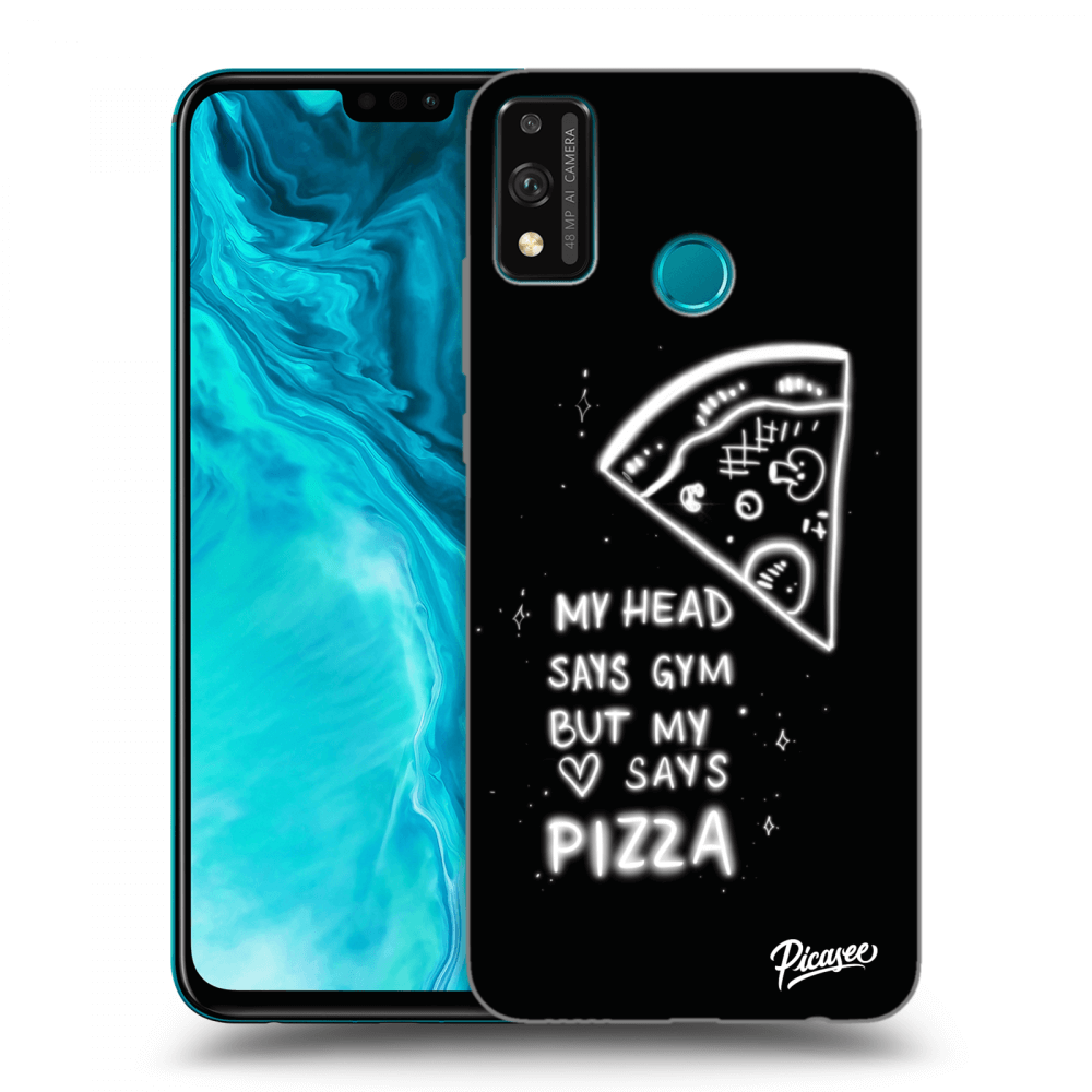 Picasee silikonski prozorni ovitek za Honor 9X Lite - Pizza