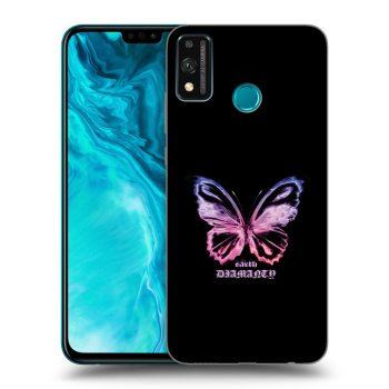 Picasee silikonski prozorni ovitek za Honor 9X Lite - Diamanty Purple