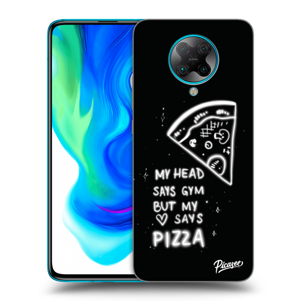 Picasee silikonski črni ovitek za Xiaomi Poco F2 Pro - Pizza