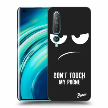 Picasee silikonski črni ovitek za Xiaomi Mi 10 - Don't Touch My Phone