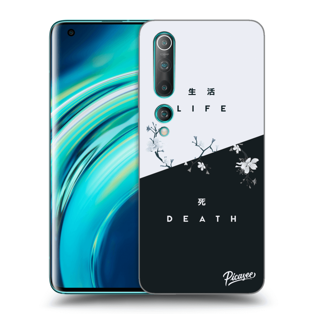 Picasee silikonski črni ovitek za Xiaomi Mi 10 - Life - Death