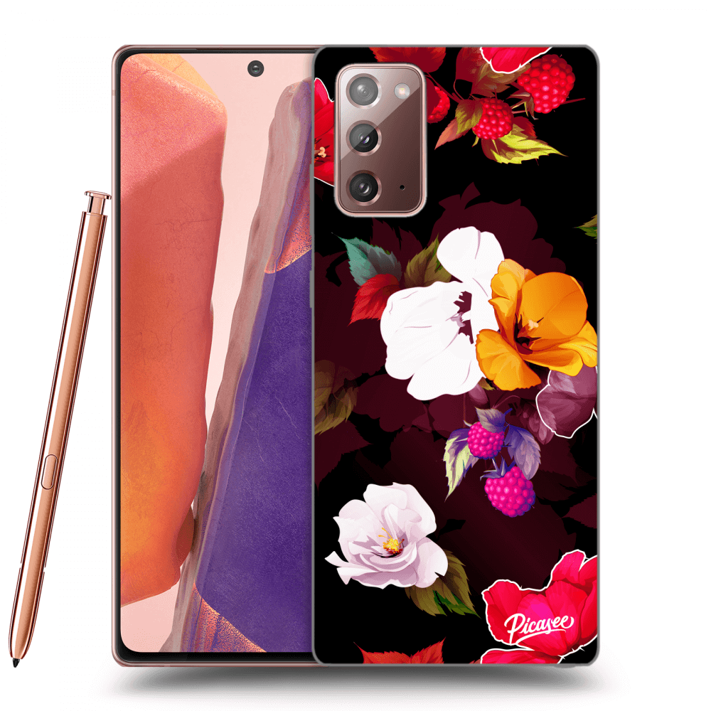 Picasee silikonski prozorni ovitek za Samsung Galaxy Note 20 - Flowers and Berries