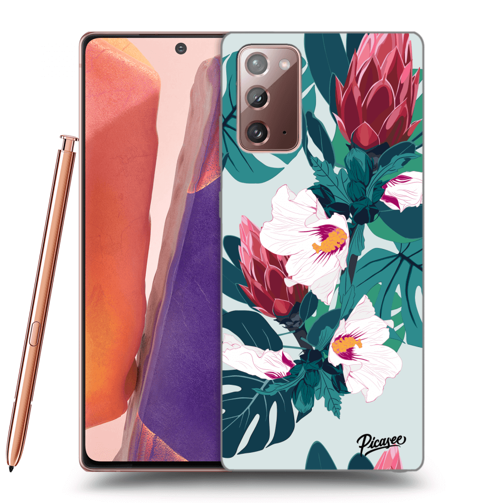 Picasee silikonski črni ovitek za Samsung Galaxy Note 20 - Rhododendron