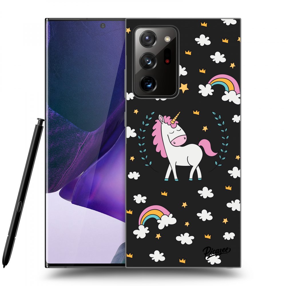 Picasee silikonski črni ovitek za Samsung Galaxy Note 20 Ultra - Unicorn star heaven