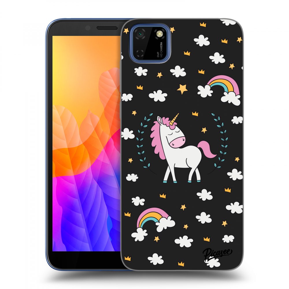 Picasee silikonski črni ovitek za Huawei Y5P - Unicorn star heaven