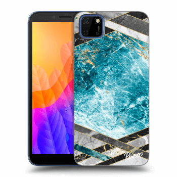 Ovitek za Huawei Y5P - Blue geometry