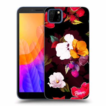 Picasee silikonski črni ovitek za Huawei Y5P - Flowers and Berries