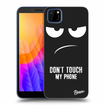 Picasee silikonski črni ovitek za Huawei Y5P - Don't Touch My Phone