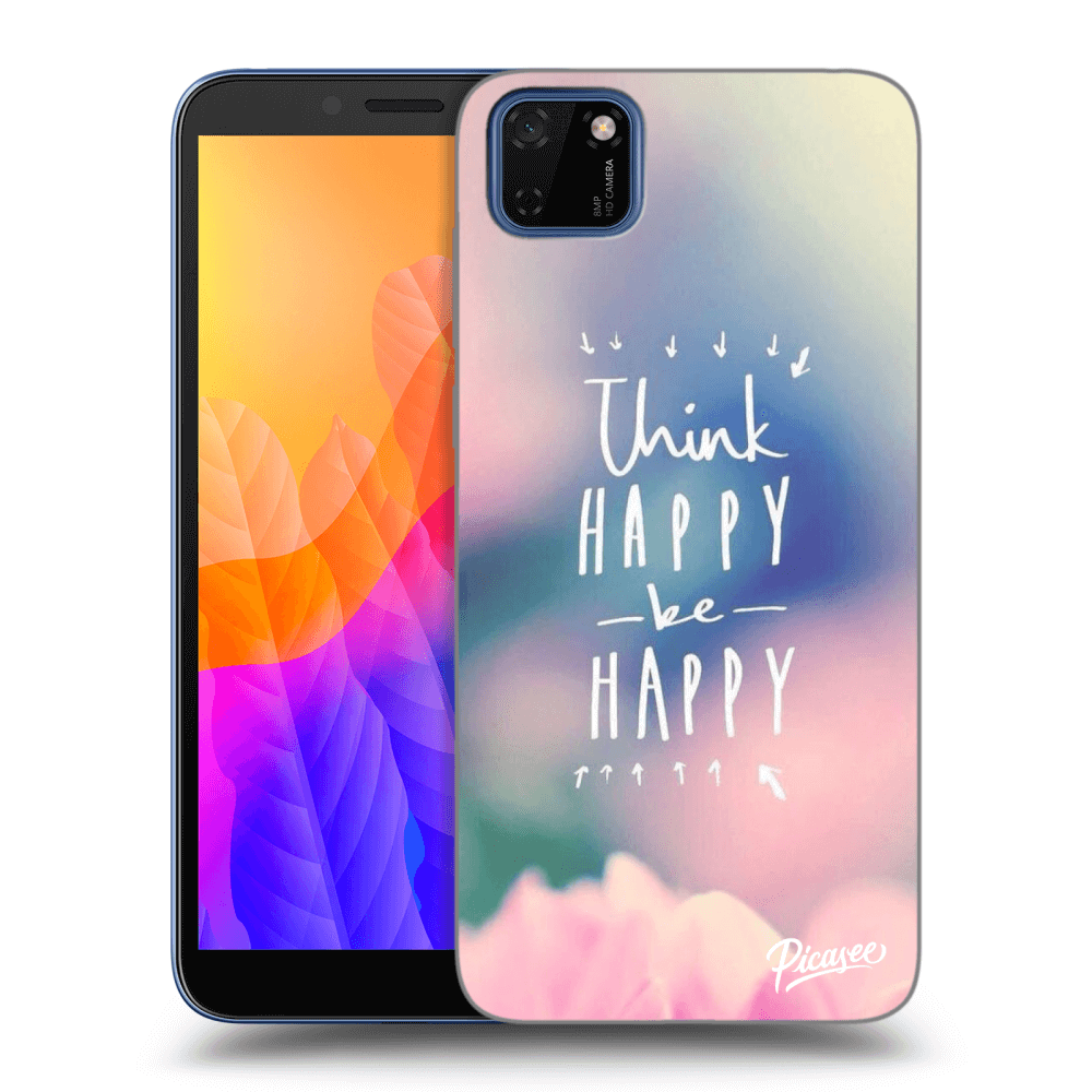 Picasee silikonski črni ovitek za Huawei Y5P - Think happy be happy