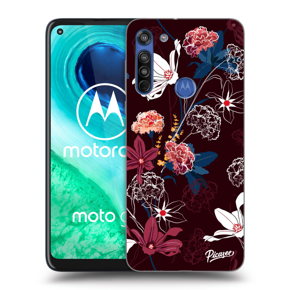 Picasee silikonski prozorni ovitek za Motorola Moto G8 - Dark Meadow