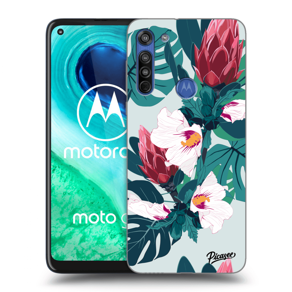 Picasee silikonski prozorni ovitek za Motorola Moto G8 - Rhododendron