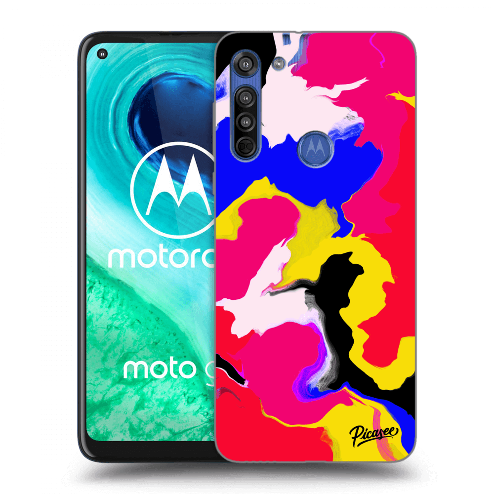 Picasee silikonski prozorni ovitek za Motorola Moto G8 - Watercolor