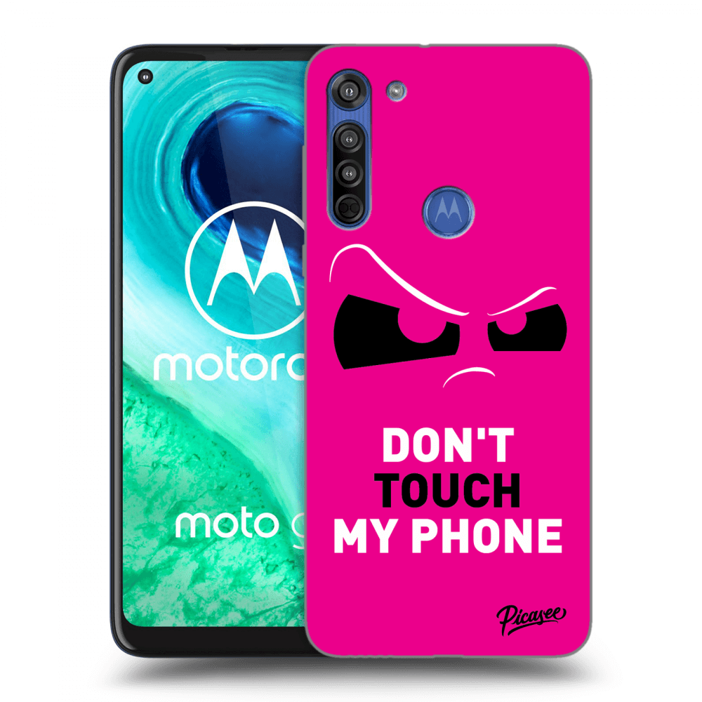 Picasee silikonski prozorni ovitek za Motorola Moto G8 - Cloudy Eye - Pink
