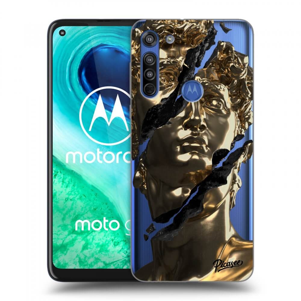 Picasee silikonski prozorni ovitek za Motorola Moto G8 - Golder