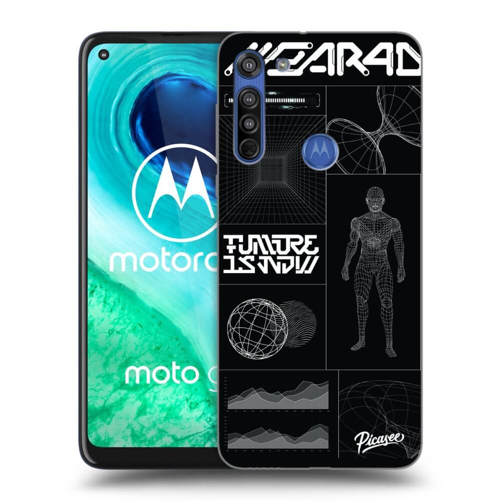 Picasee silikonski prozorni ovitek za Motorola Moto G8 - BLACK BODY