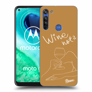Picasee silikonski prozorni ovitek za Motorola Moto G8 - Wine not