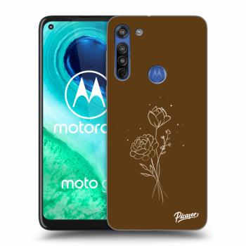 Ovitek za Motorola Moto G8 - Brown flowers