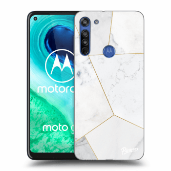Ovitek za Motorola Moto G8 - White tile