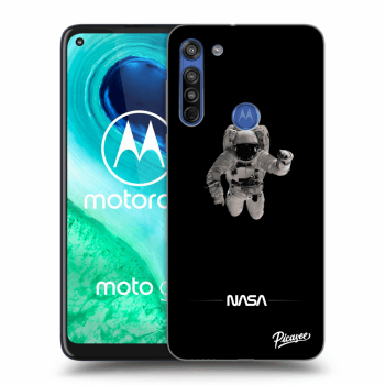 Picasee silikonski prozorni ovitek za Motorola Moto G8 - Astronaut Minimal