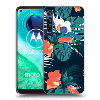Picasee silikonski prozorni ovitek za Motorola Moto G8 - Monstera Color