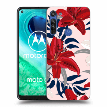 Ovitek za Motorola Moto G8 - Red Lily