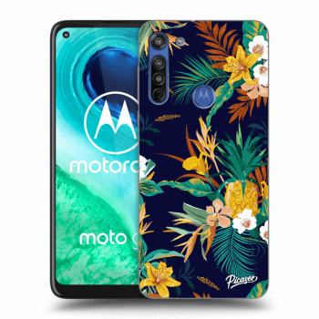 Picasee silikonski prozorni ovitek za Motorola Moto G8 - Pineapple Color