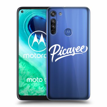 Ovitek za Motorola Moto G8 - Picasee - old logo - white