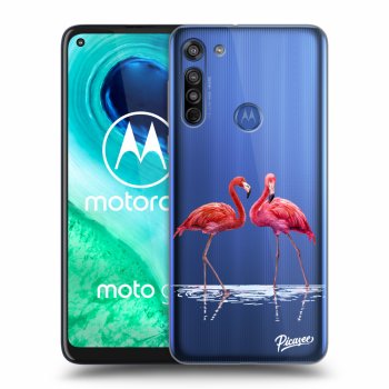 Ovitek za Motorola Moto G8 - Flamingos couple