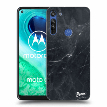 Picasee silikonski prozorni ovitek za Motorola Moto G8 - Black marble