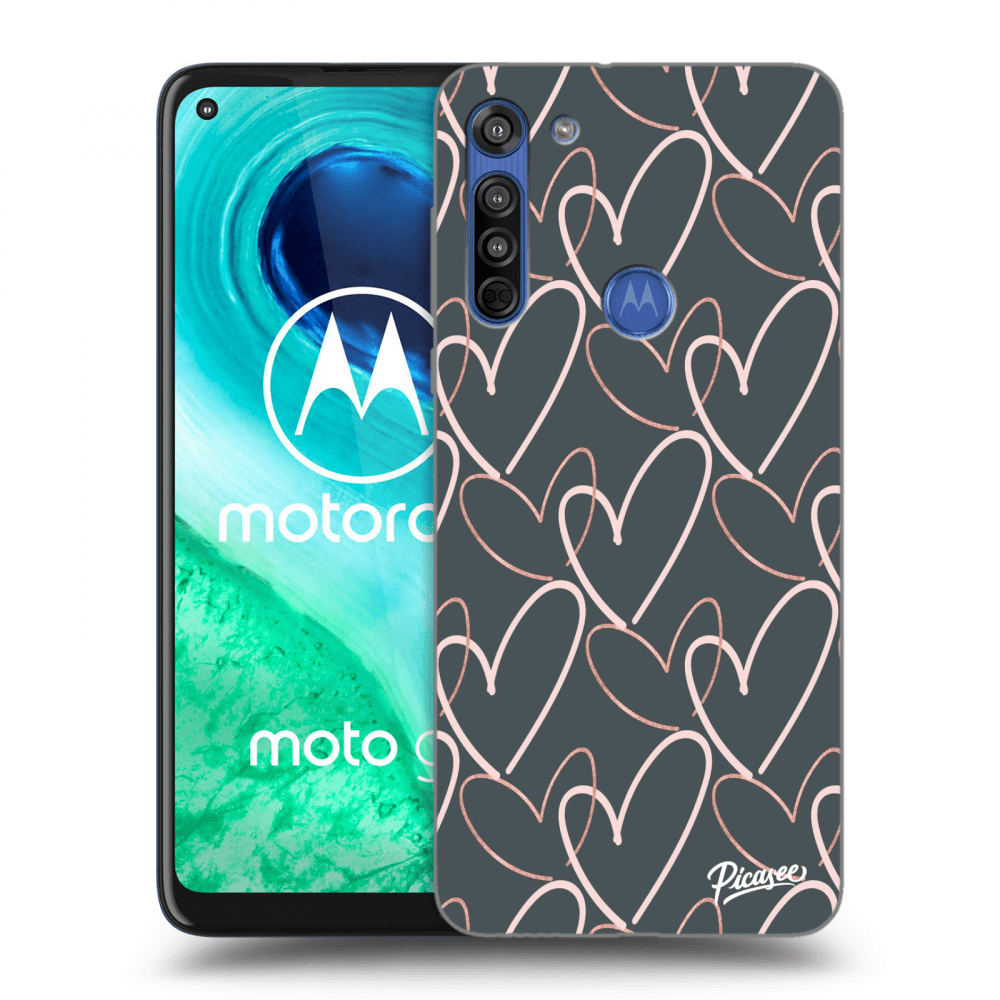 Picasee silikonski prozorni ovitek za Motorola Moto G8 - Lots of love