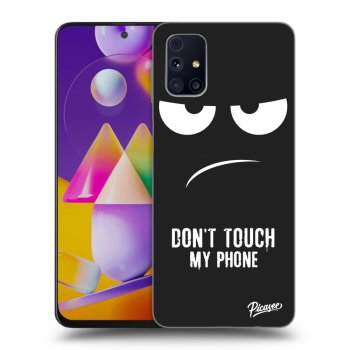 Picasee silikonski črni ovitek za Samsung Galaxy M31s - Don't Touch My Phone