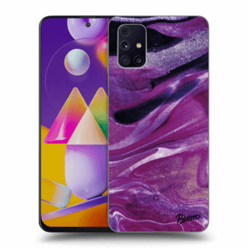 Ovitek za Samsung Galaxy M31s - Purple glitter