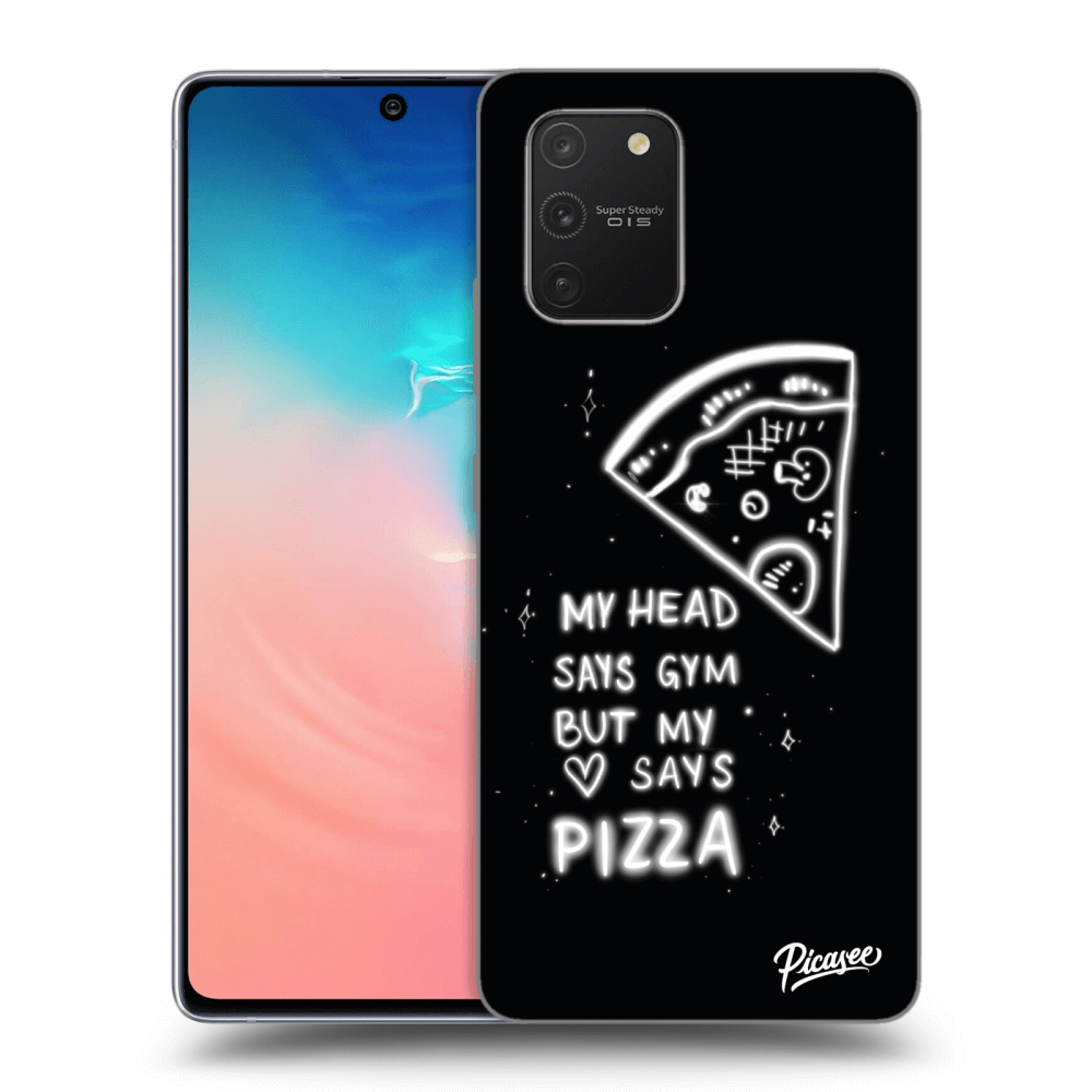 Picasee silikonski črni ovitek za Samsung Galaxy S10 Lite - Pizza