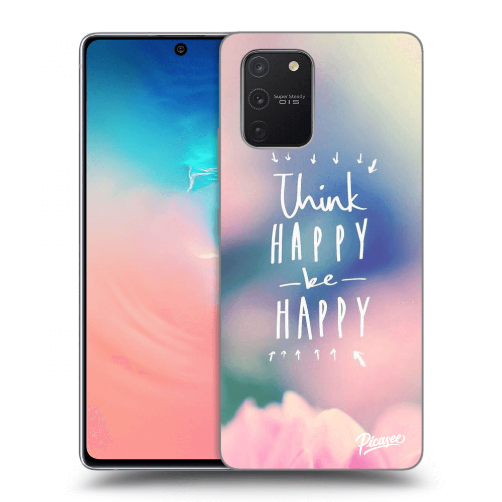 Picasee silikonski črni ovitek za Samsung Galaxy S10 Lite - Think happy be happy