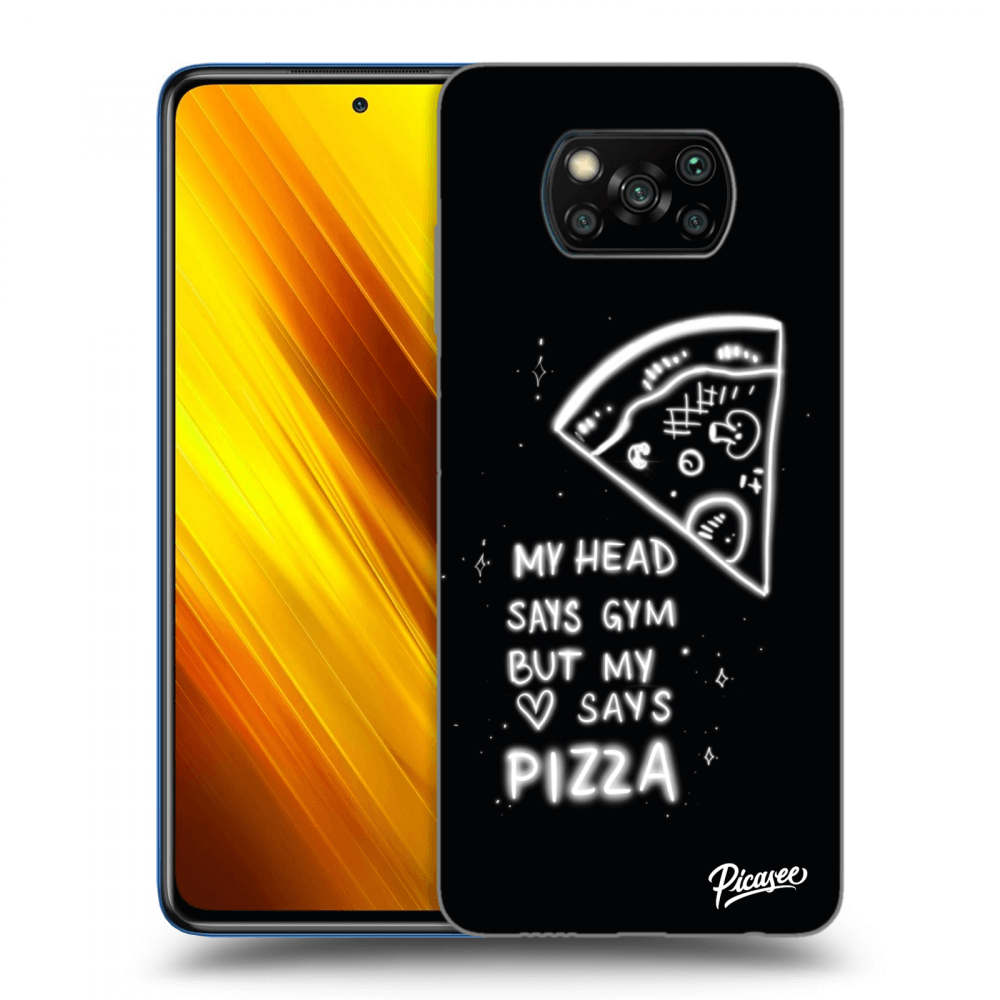 Picasee silikonski prozorni ovitek za Xiaomi Poco X3 - Pizza