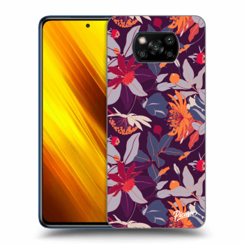 Ovitek za Xiaomi Poco X3 - Purple Leaf