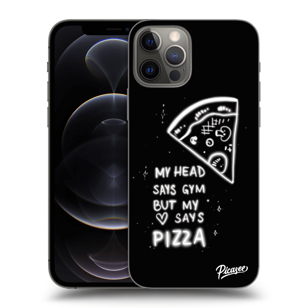 Picasee silikonski prozorni ovitek za Apple iPhone 12 Pro - Pizza