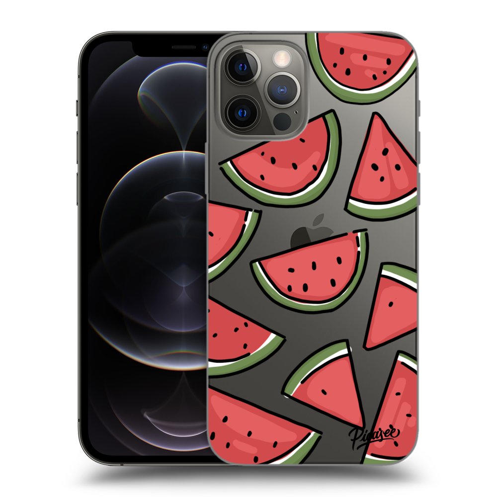 Picasee silikonski prozorni ovitek za Apple iPhone 12 Pro - Melone