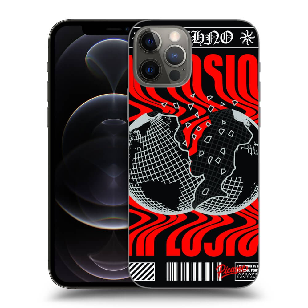 Picasee silikonski črni ovitek za Apple iPhone 12 Pro - EXPLOSION