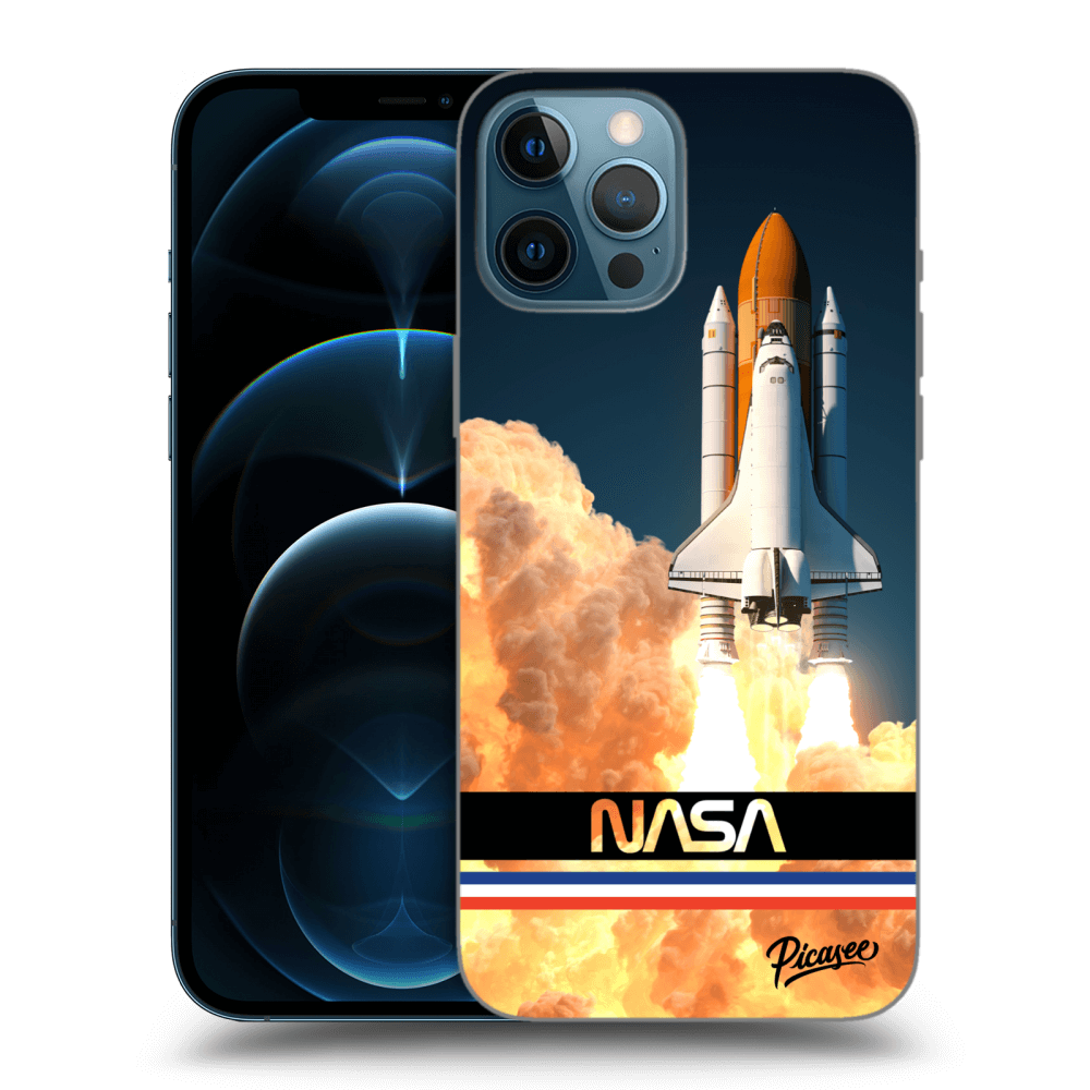 Picasee silikonski črni ovitek za Apple iPhone 12 Pro Max - Space Shuttle