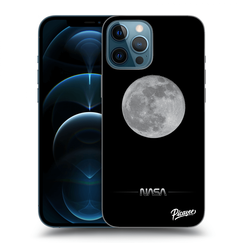 Picasee silikonski črni ovitek za Apple iPhone 12 Pro Max - Moon Minimal