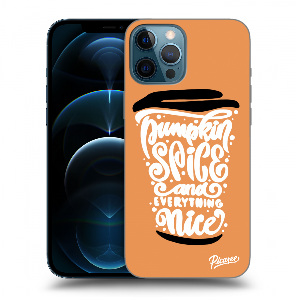 Picasee silikonski črni ovitek za Apple iPhone 12 Pro Max - Pumpkin coffee