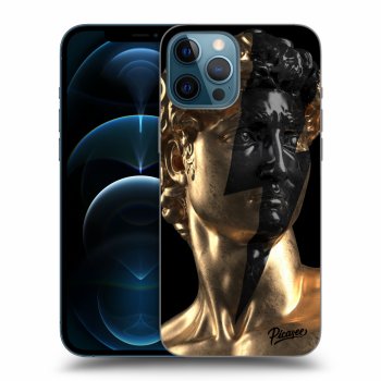 Picasee silikonski črni ovitek za Apple iPhone 12 Pro Max - Wildfire - Gold