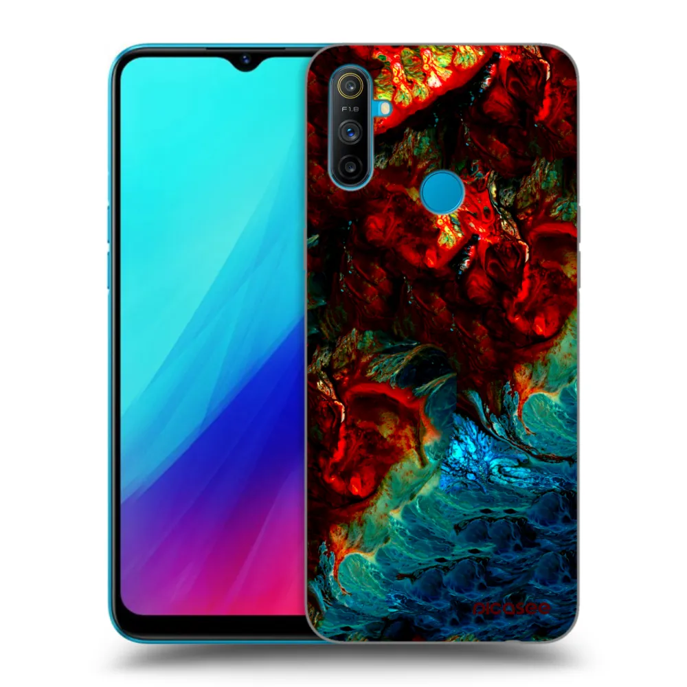 Picasee silikonski črni ovitek za Realme C3 - Universe