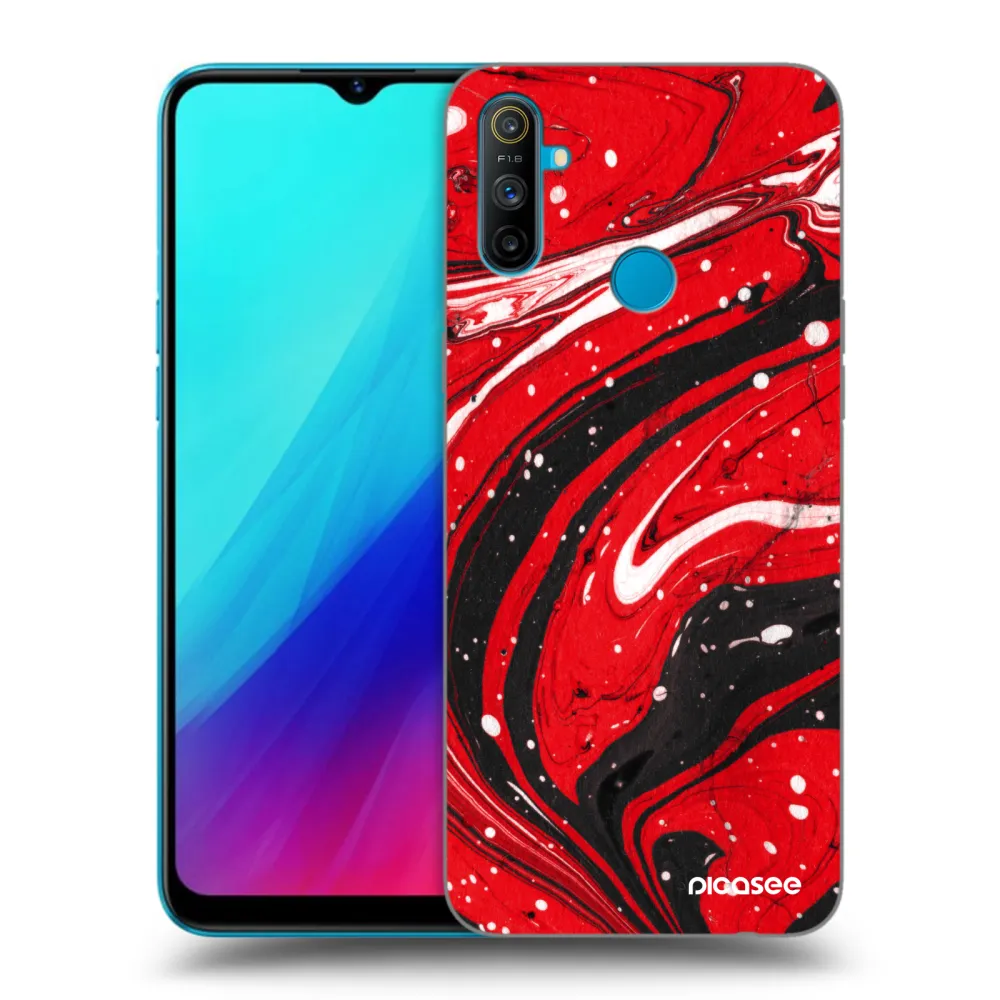 Picasee silikonski črni ovitek za Realme C3 - Red black